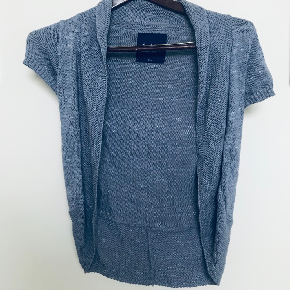 Small Lilac Sweater Cardigan short sleeve